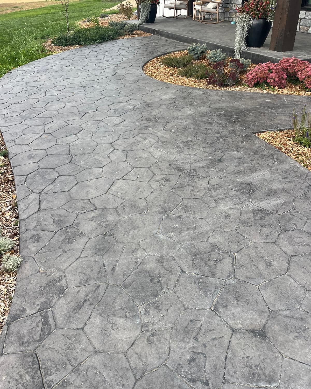 Stamped Stone Walkway